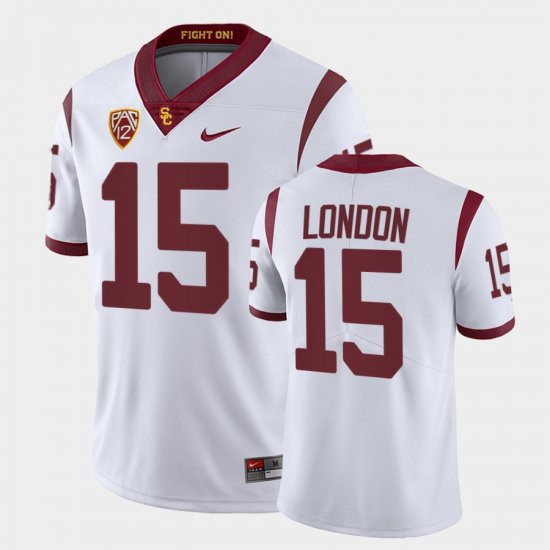 #15 Drake London College Football USC Fight On Men White Jersey 748962-972