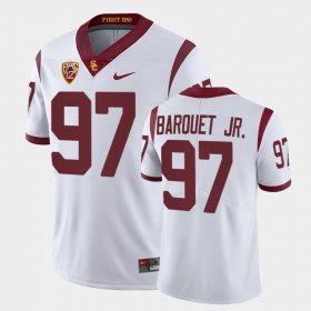 #97 Earl Barquet Jr. College Football Trojans Fight On Men's White Jersey 857938-998