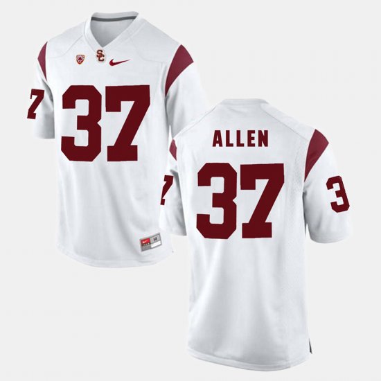 #37 Javorius Allen Pac-12 Game Trojans Men\'s White Jersey 998698-696