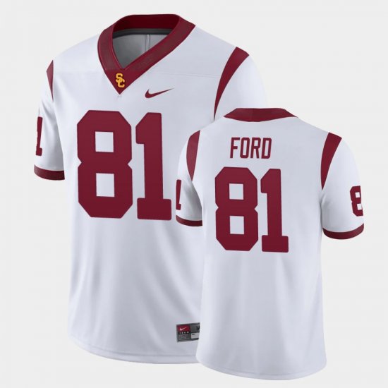 #81 Kyle Ford Game Trojans Men\'s White Jersey 282669-604