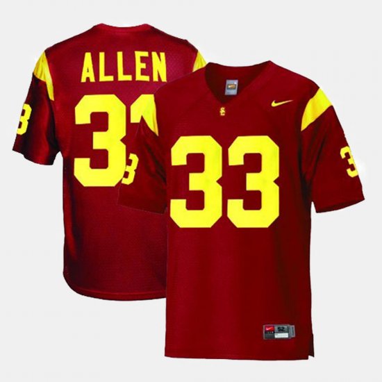 #33 Marcus Allen College Football Trojans Youth Red Jersey 787564-420