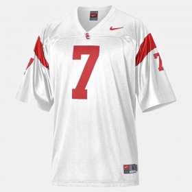 #7 Matt Barkley College Football USC Youth White Jersey 218999-580 #7 Matt Barkley College Football USC Youth White Jersey 218999-580