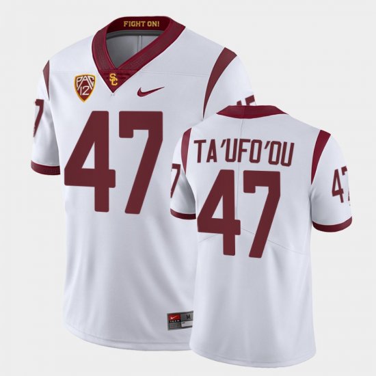 #47 Stanley Ta\'ufo\'ou College Football USC Fight On Men White Jersey 144315-845