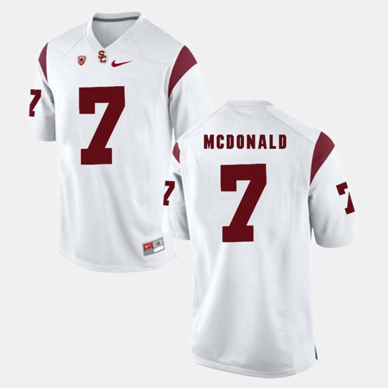 #7 T.J. McDonald Pac-12 Game Trojans Men White Jersey 946444-349