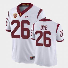 #26 Travis Dye College Football Trojans Fight On Men's White Jersey 611365-140