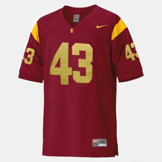 #43 Troy Polamalu College Football USC Mens Red Jersey 181835-578