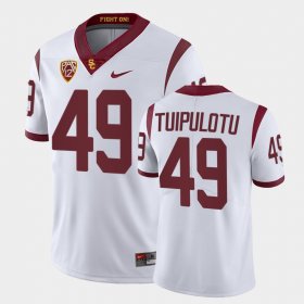 #49 Tuli Tuipulotu College Football USC Fight On Men White Jersey 768653-757 #49 Tuli Tuipulotu College Football USC Fight On Men White Jersey 768653-757