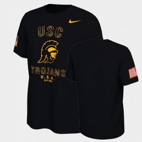 College Football USC Veterans Day 2021 America Flag Men's Black T-Shirt 387255-288