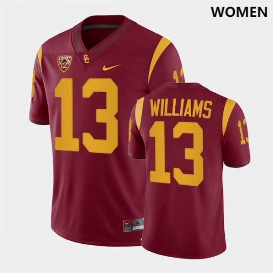 #13 Caleb Williams College USC Women Cardinal Jersey 117746-233