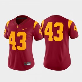 #43 Game USC College Football Women Cardinal Jersey 229288-121 #43 Game USC College Football Women Cardinal Jersey 229288-121