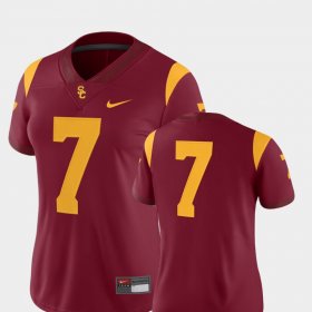 #7 College Football USC 2018 Game Women's Cardinal Jersey 164115-656 #7 College Football USC 2018 Game Women's Cardinal Jersey 164115-656