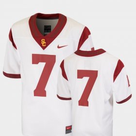 #7 College Football Trojans Team Replica Youth White Jersey 201733-971 #7 College Football Trojans Team Replica Youth White Jersey 201733-971